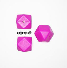 Beissmotiv Diamant Hexagon pink 