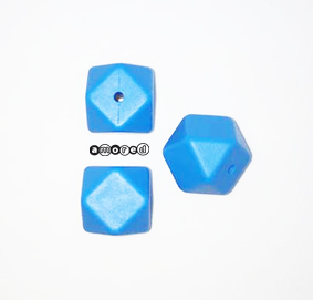 Beissmotiv Diamant Hexagon skyblau 
