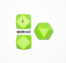 Beissmotiv Diamant Hexagon gelbgrün   