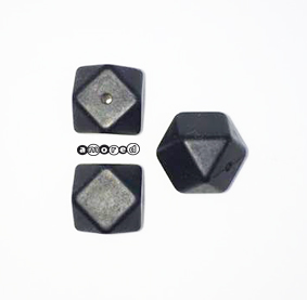 Beissmotiv Diamant Hexagon schwarz    