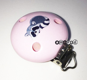 Motivclip Waschbär rosa