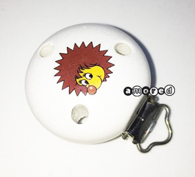 Motivclip Igel weiss