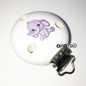 Motivclip Elefant weiss
