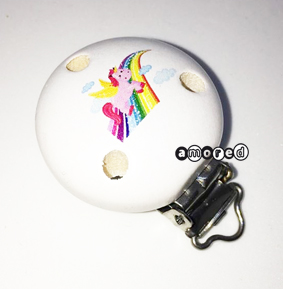 Motivclip Einhorn weiss