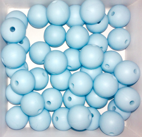 Silikon-Perlen babyblau