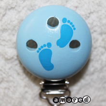 Motivclip Füssli babyblau