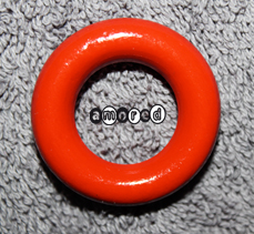 Holzringe klein rot