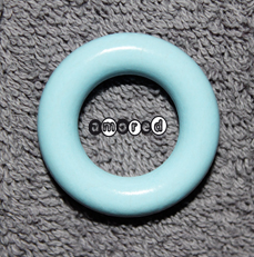 Holzringe klein babyblau