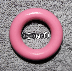 Holzringe klein pink modern
