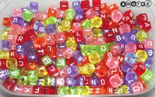 Kunstoffbuchstaben 10 mm verschiedenfarbig assortiert
