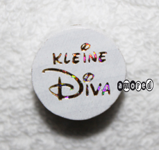 Glitzerscheiben Kleine Diva weiss