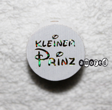 Glitzerscheiben Kleiner Prinz weiss