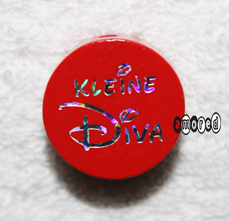Glitzerscheiben Kleine Diva rot