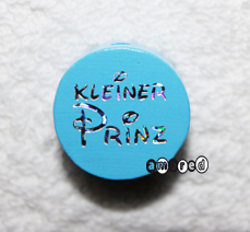 Glitzerscheiben Kleiner Prinz skyblau