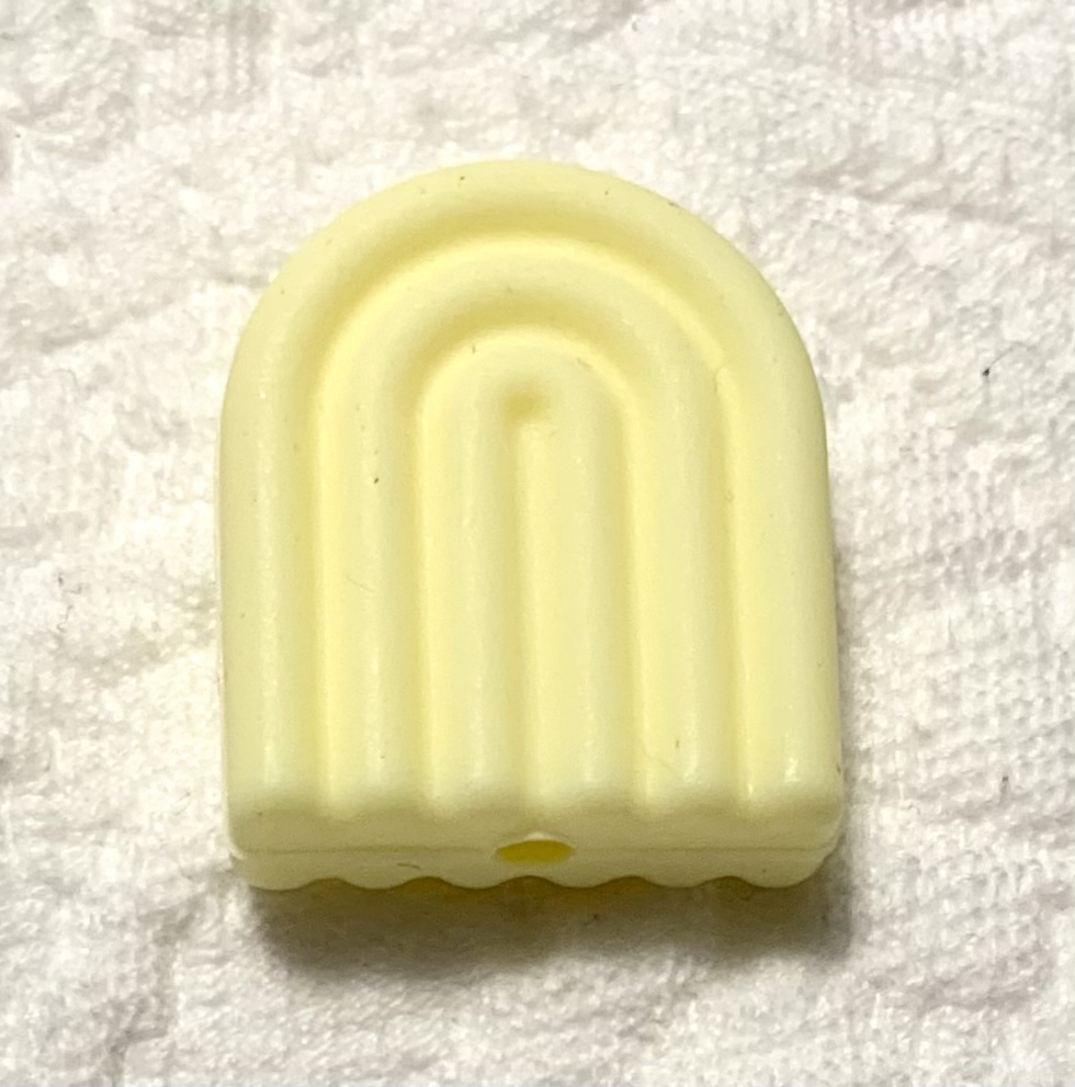 Beissmotiv Rainbow uni pastellgelb 