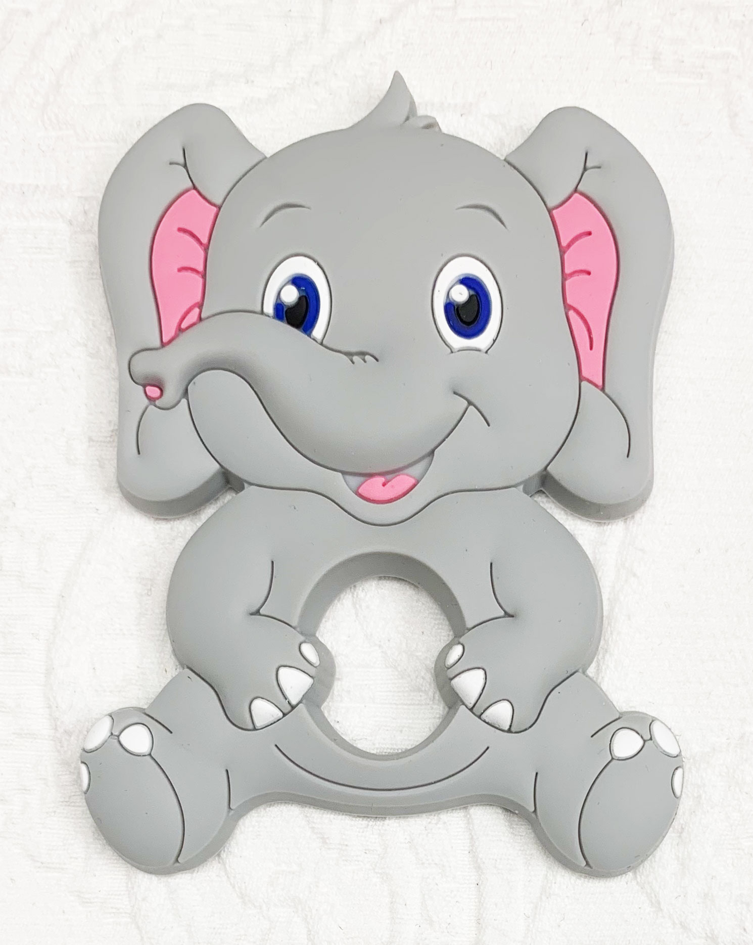 Beissanhänger Elefant hellgrau 