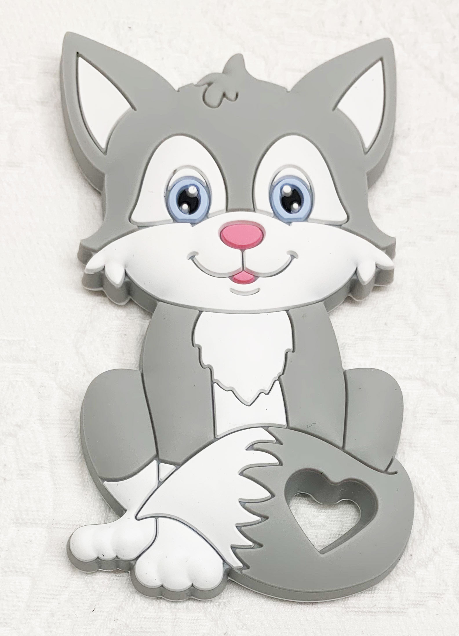 Beissanhänger Cutie Fox hellgrau  