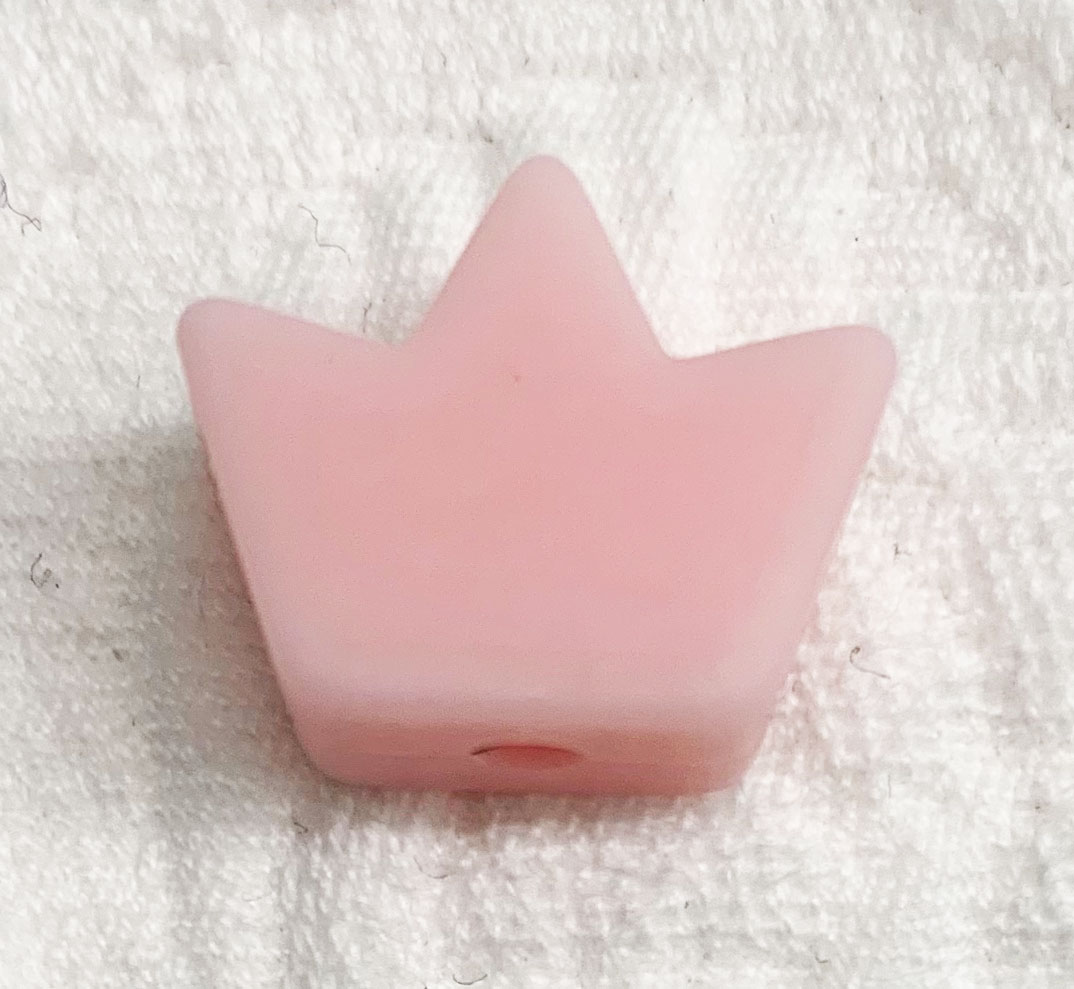 Beissmotiv Krone mini babyrosa 