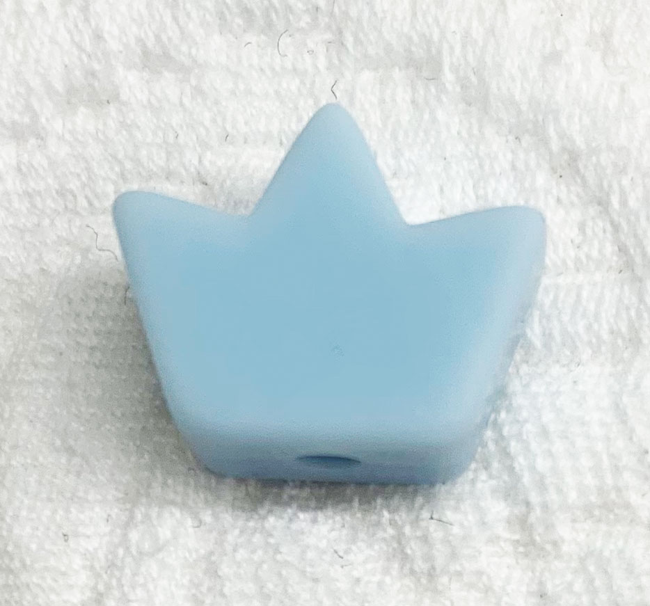 Beissmotiv Krone mini pastellblau 