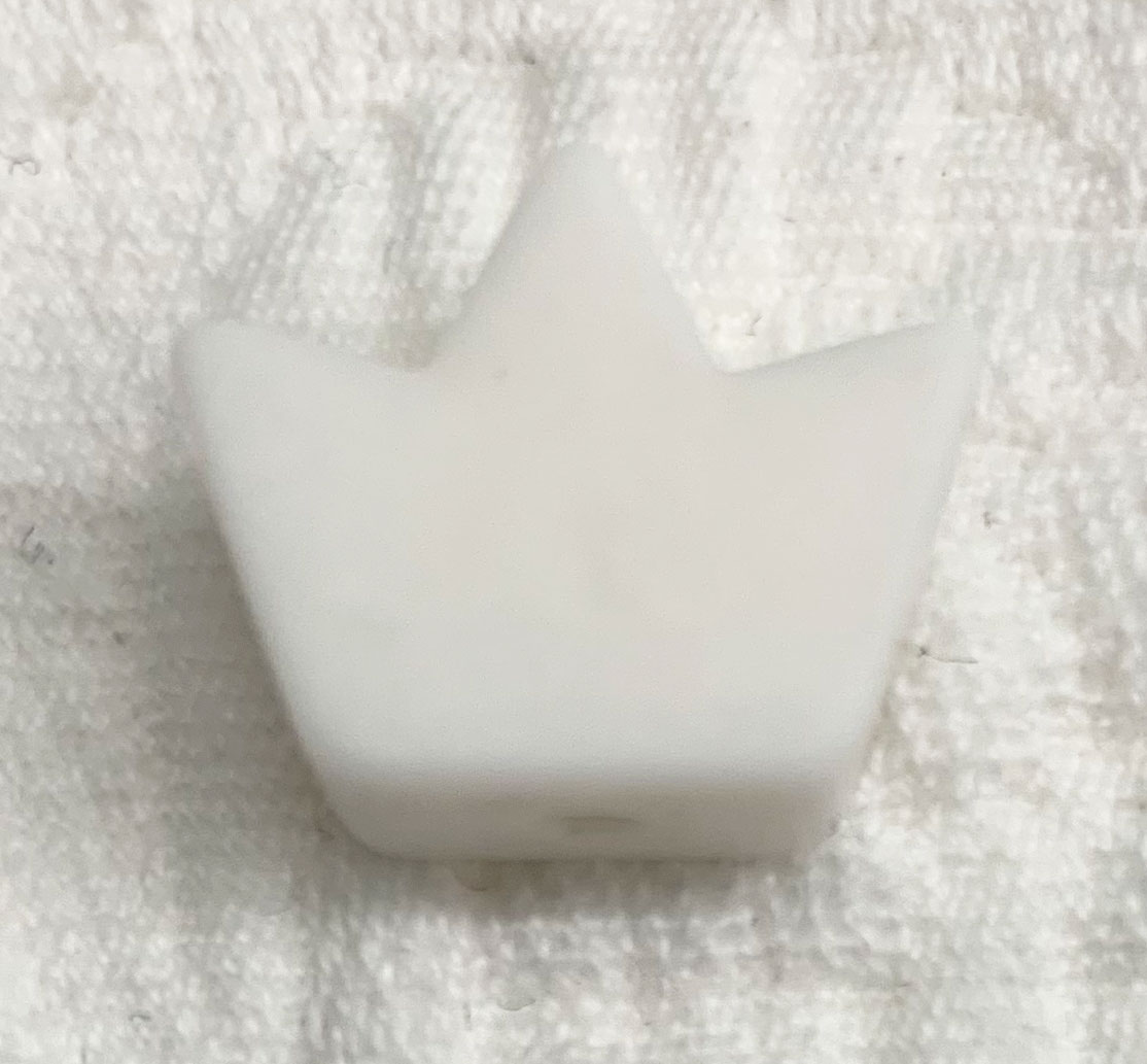 Beissmotiv Krone mini weiss