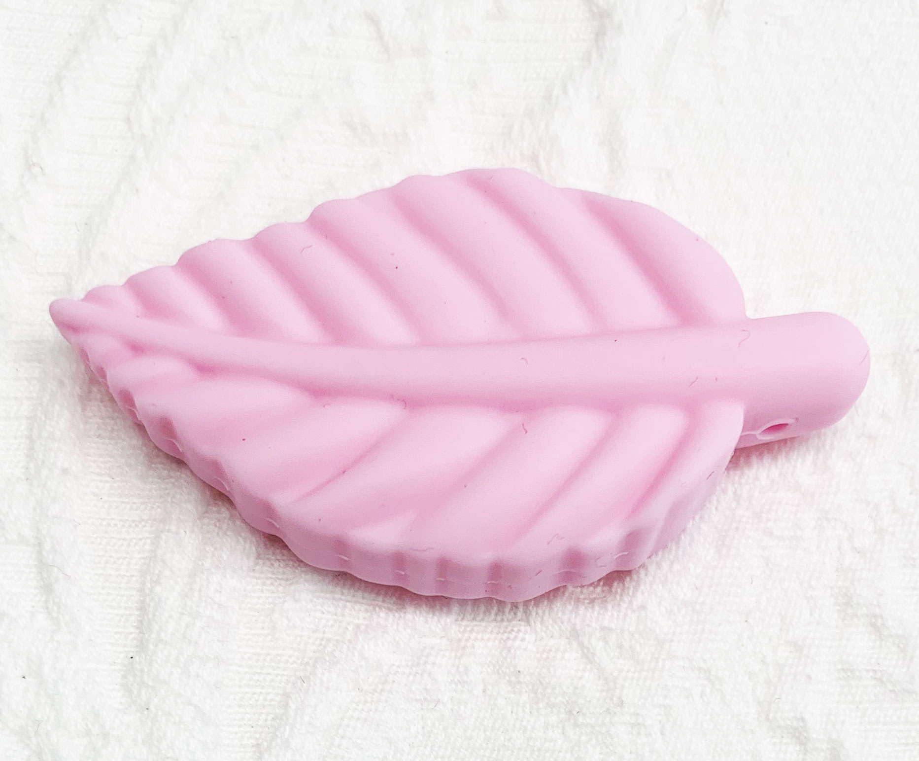 Silikon Blatt Gross Hängend babyrosa 