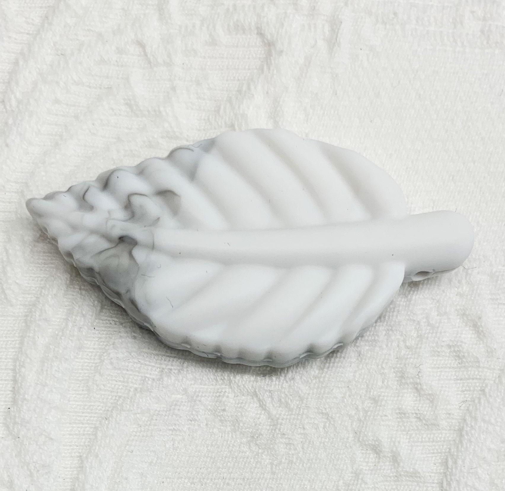 Silikon Blatt Gross Hängend Marmor weiss-grau 