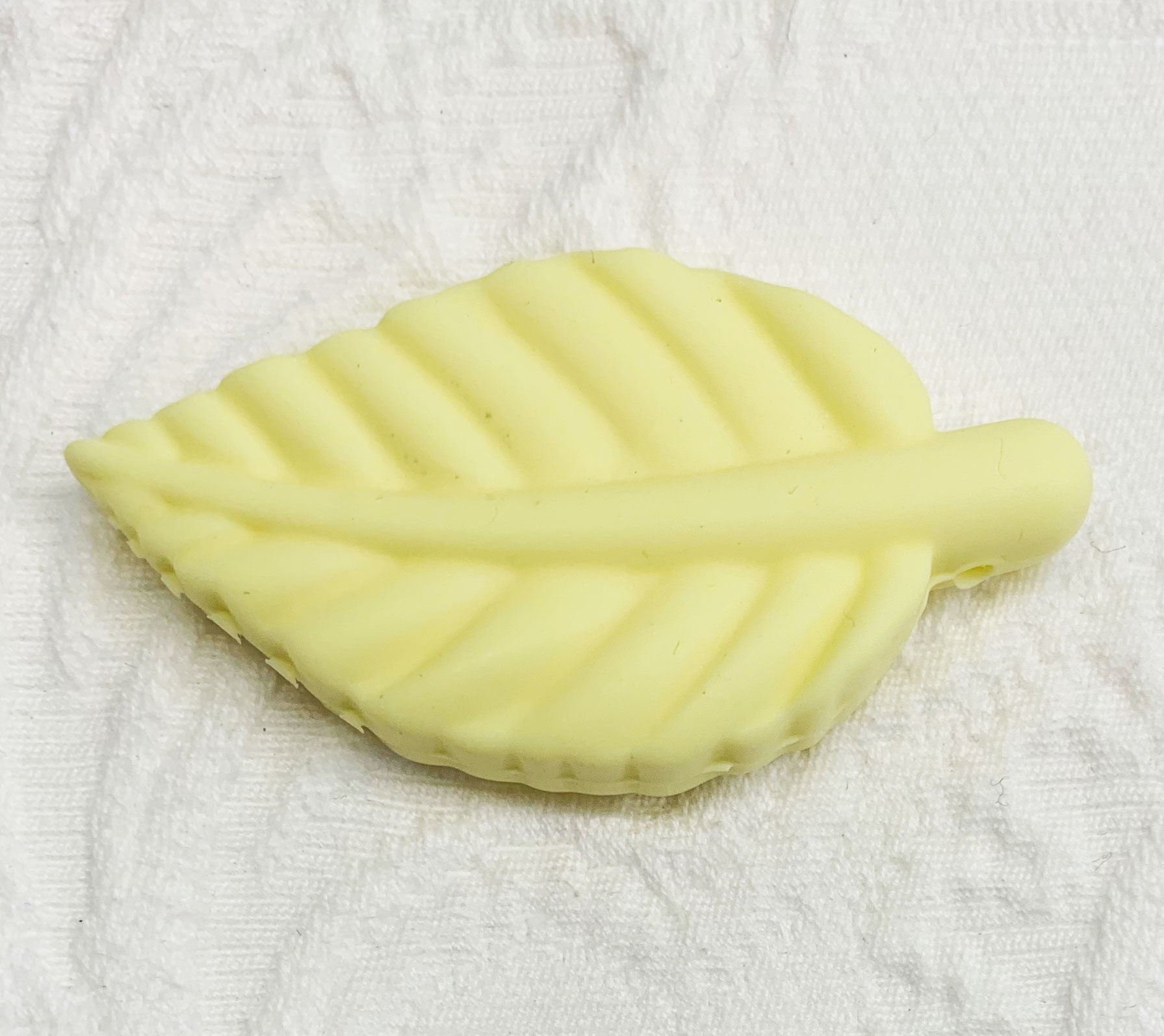 Silikon Blatt Gross Hängend pastellgelb 