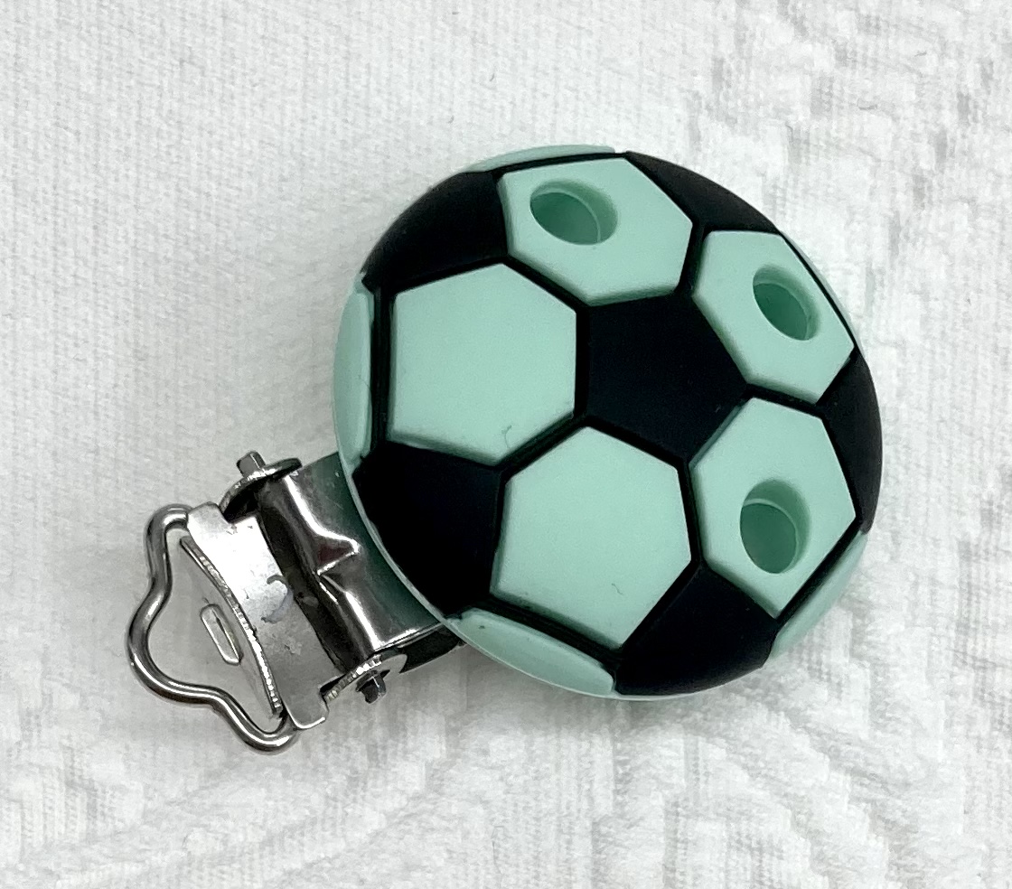 Silikon Musterclips Fussball mint 