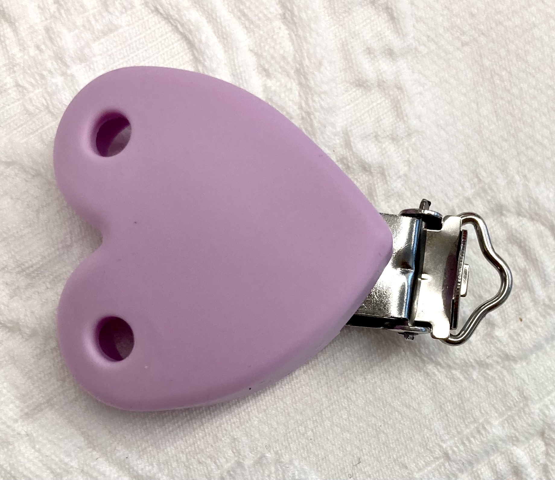 Silikon Formclips Herz babyflieder 