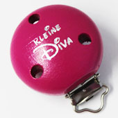 Glitzerclip Diva dunkelpink          