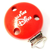 Glitzerclip Diva rot             