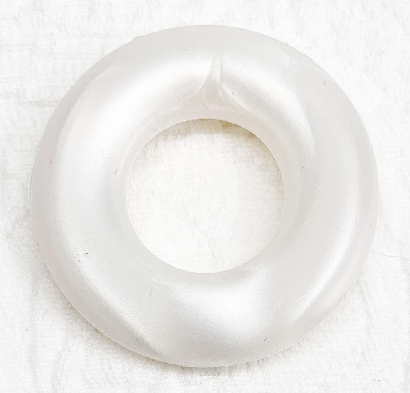 Beissringli/Donut weiss metallic 