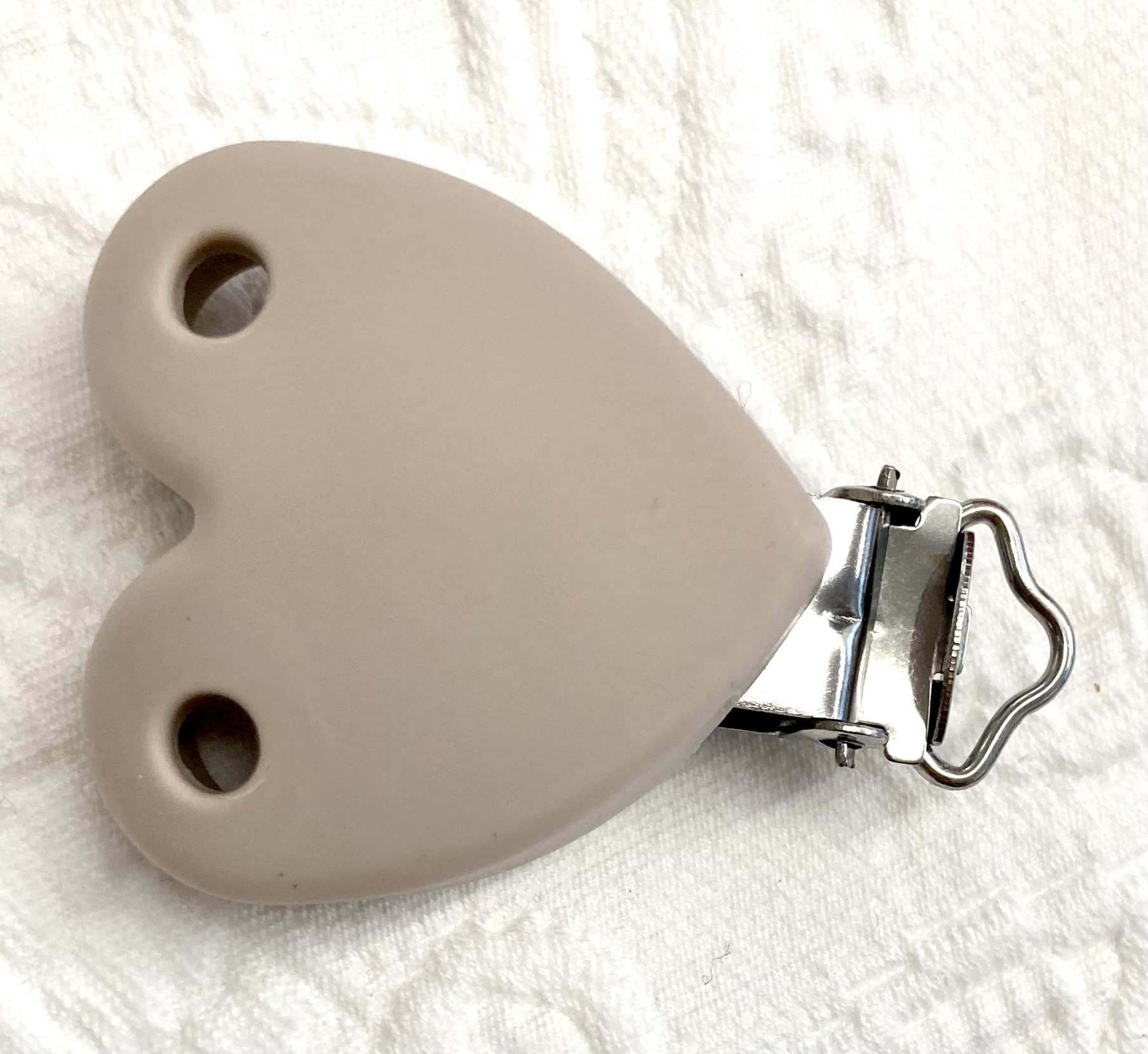 Silikon Formclips Herz puderrosa 