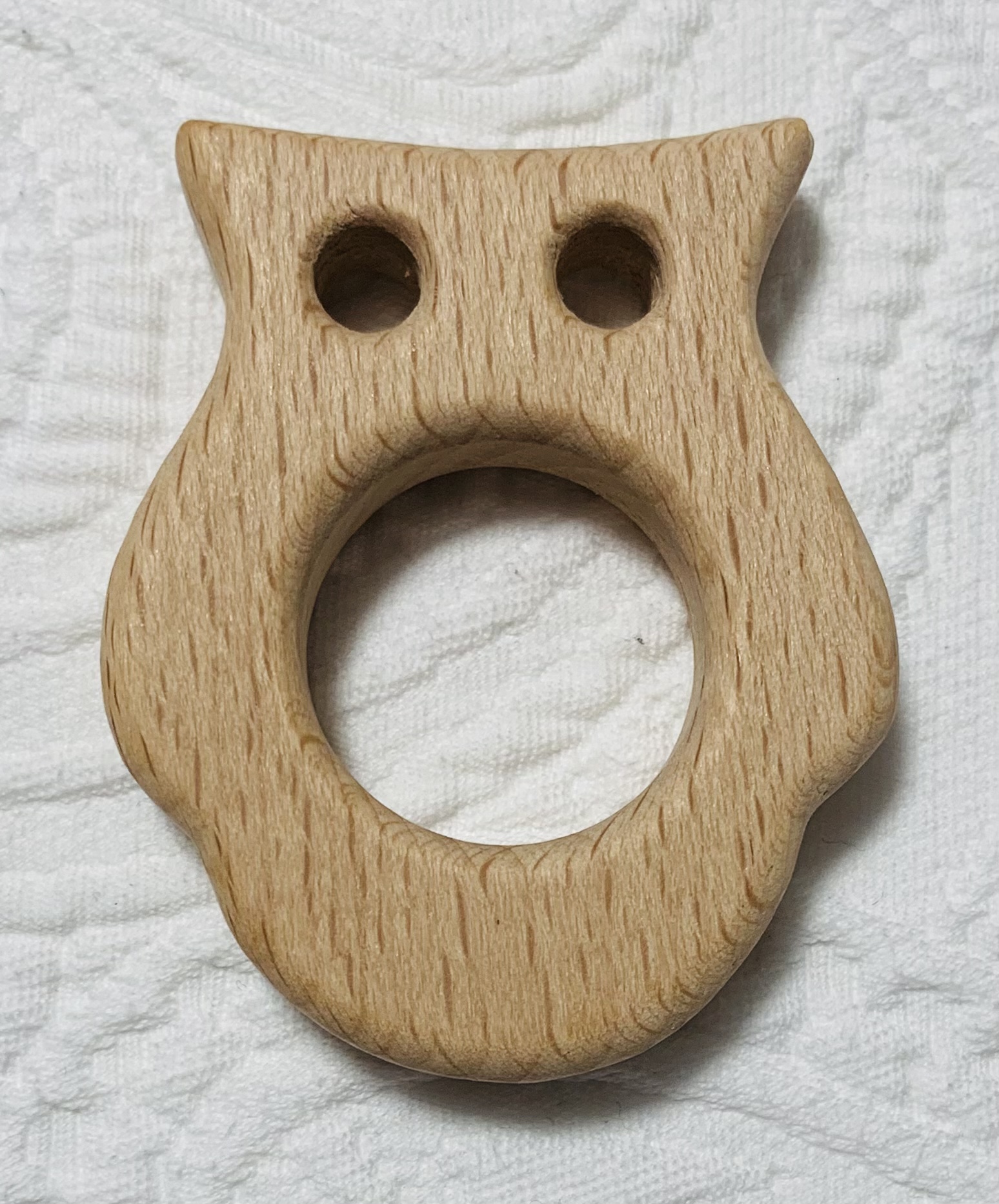 Natur-Holz Anhänger Eule