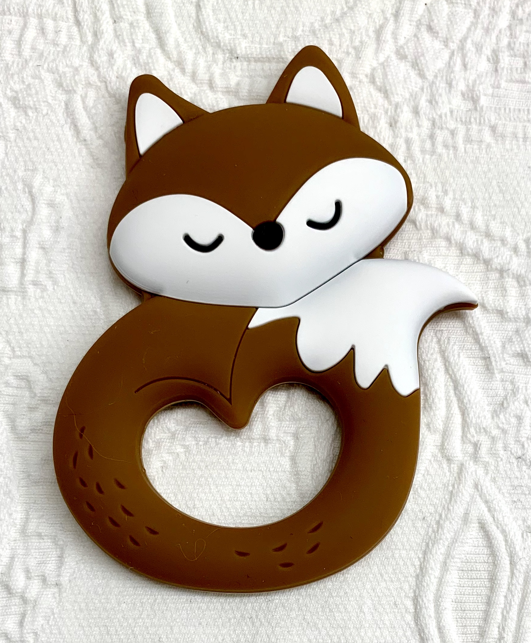 Beissanhänger Sleepy Fox braun 
