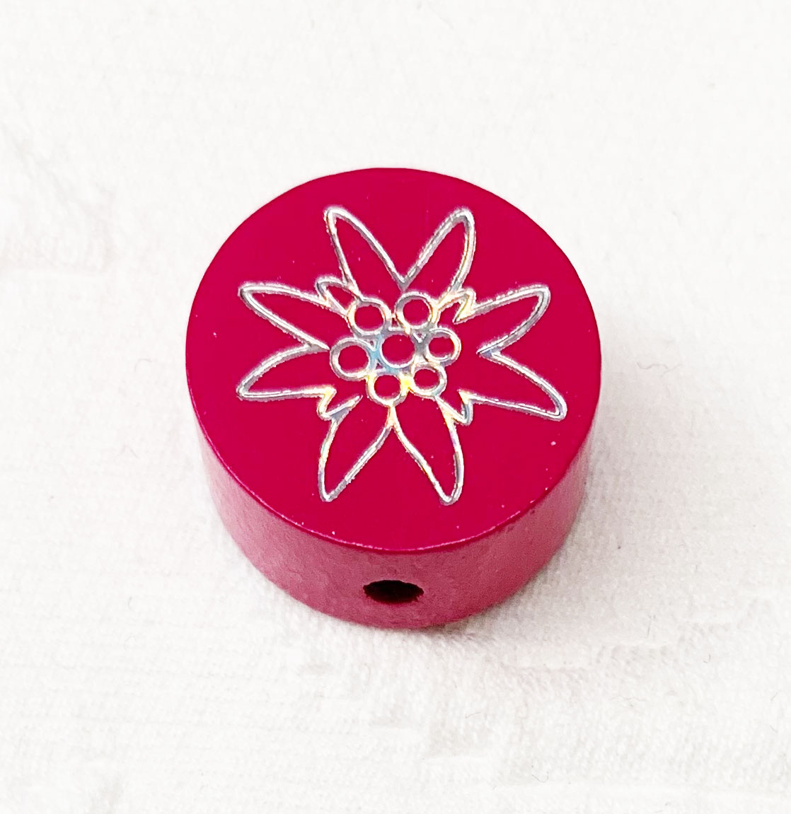 Glitzer-Scheibe Edelweiss dunkelpink 