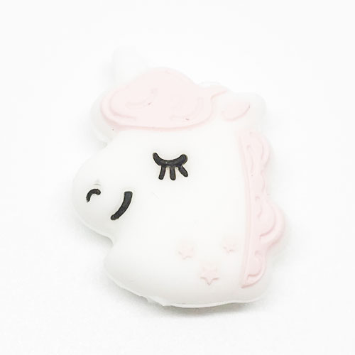 Beissmotiv Einhorn pastellrosa-weiss