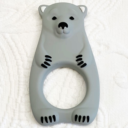 Beiss-Ring Eisbär grau 