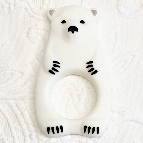 Beiss-Ring Eisbär weiss 