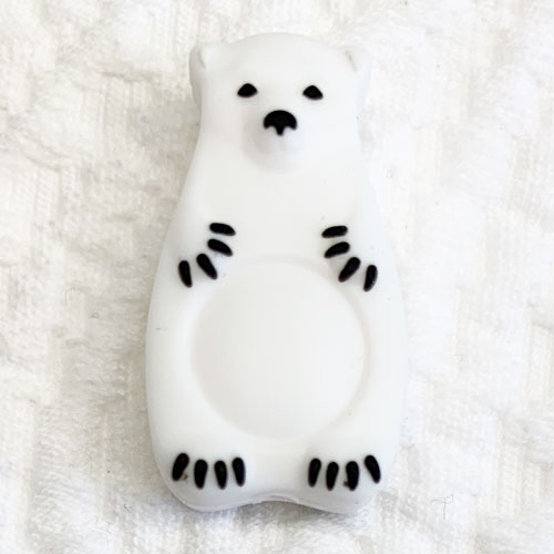 Beissmotiv Eisbär weiss 