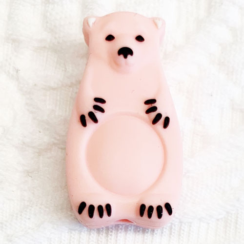 Beissmotiv Eisbär babyrosa 