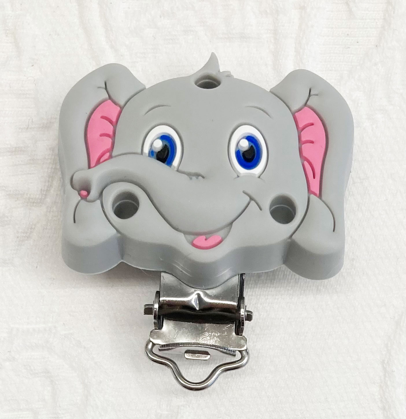 Silikon Formclip Elefant hellgrau 