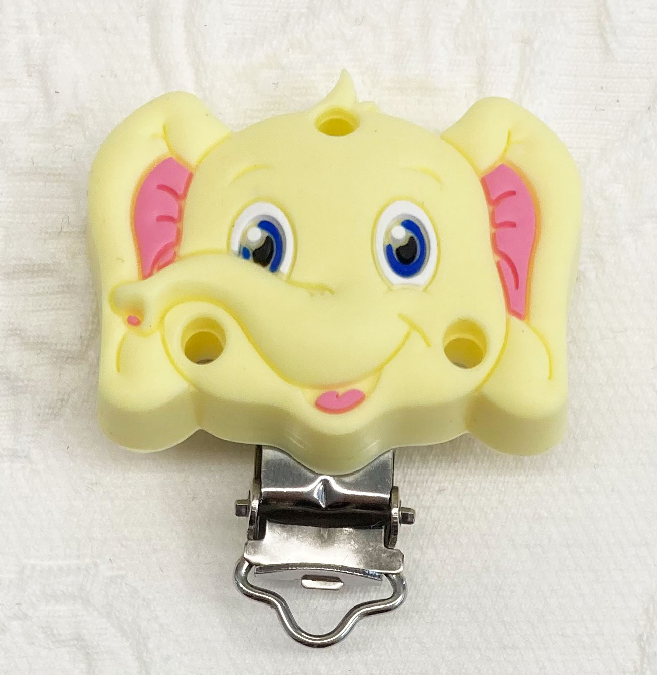 Silikon Formclip Elefant pastellgelb 