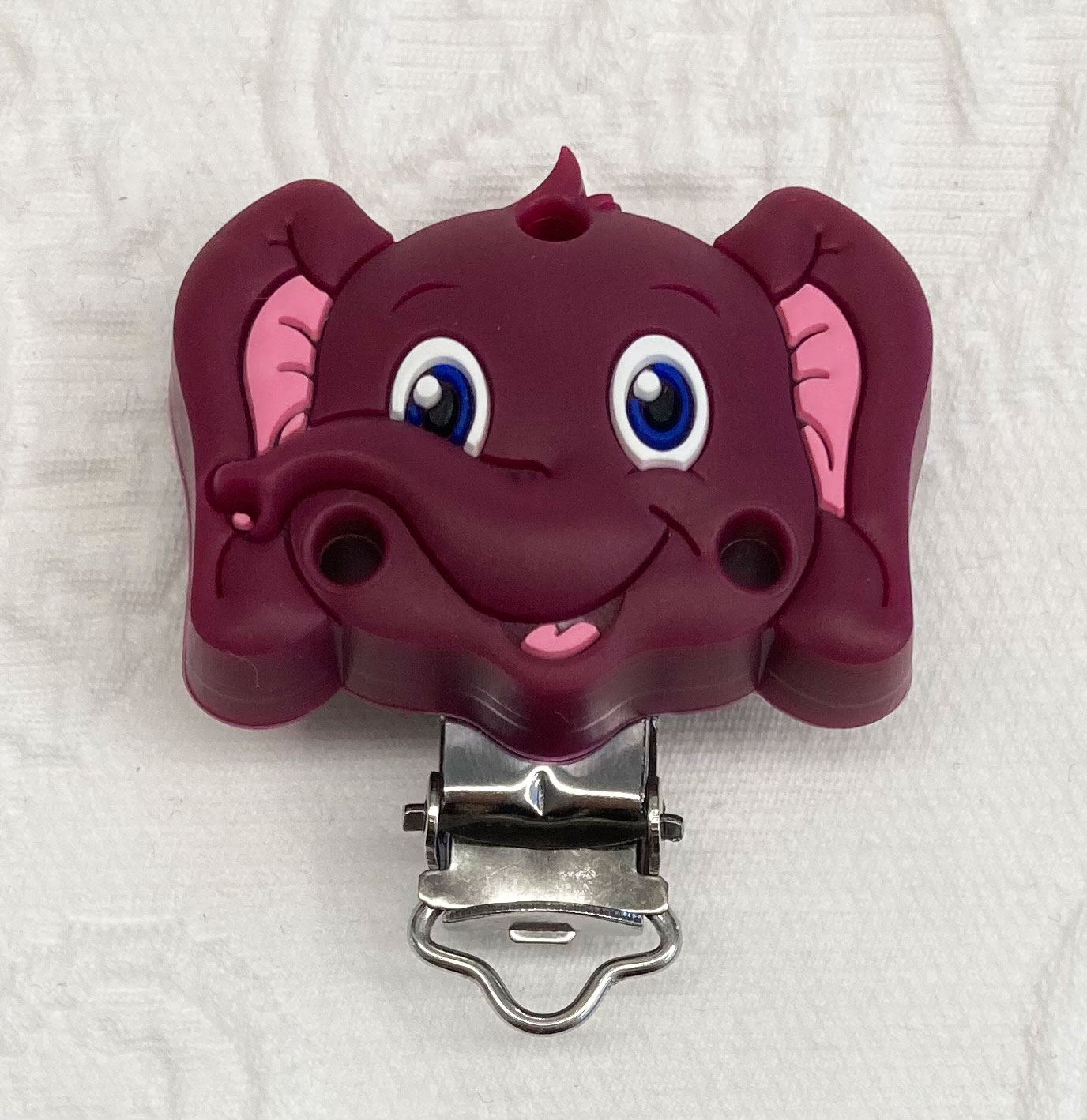 Silikon Formclip Elefant Rotwein 