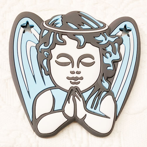 Beissanhänger Schutzengel babyblau 