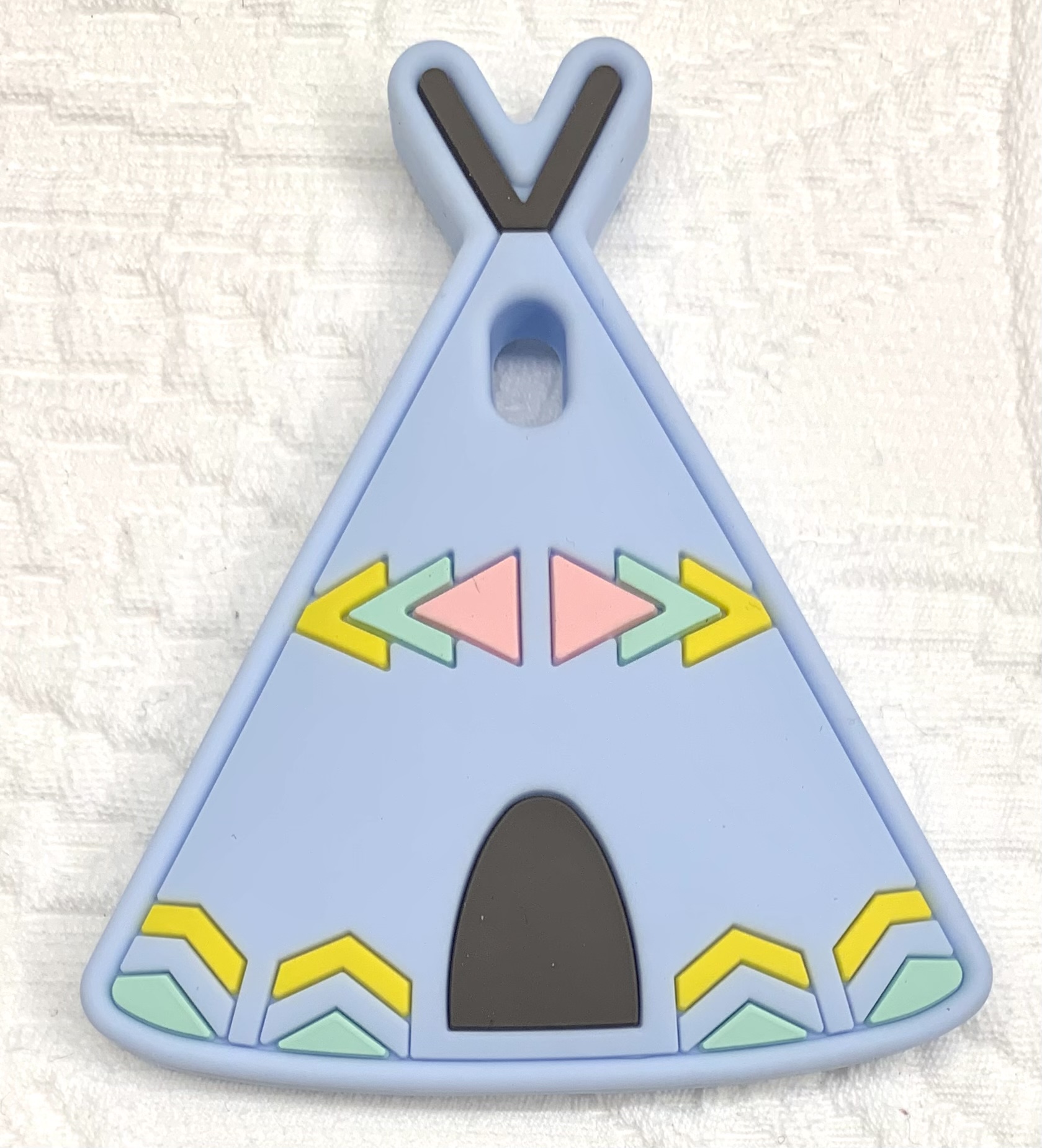 Beiss-Anhänger Tipi pastellblau 