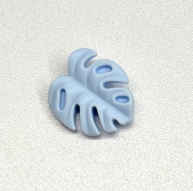 3D Blatt „Monstera“ pastellblau 