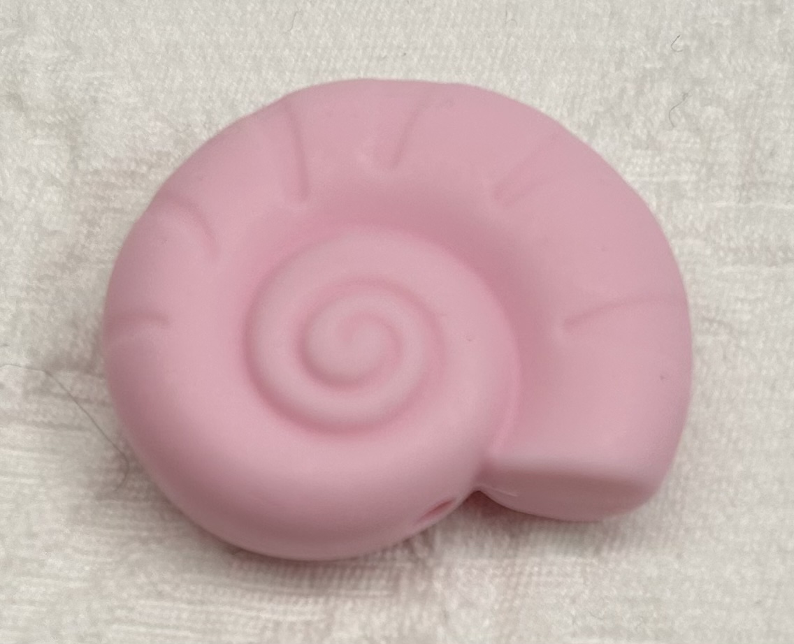 Beissmotiv Schneckenhaus pastellrosa 