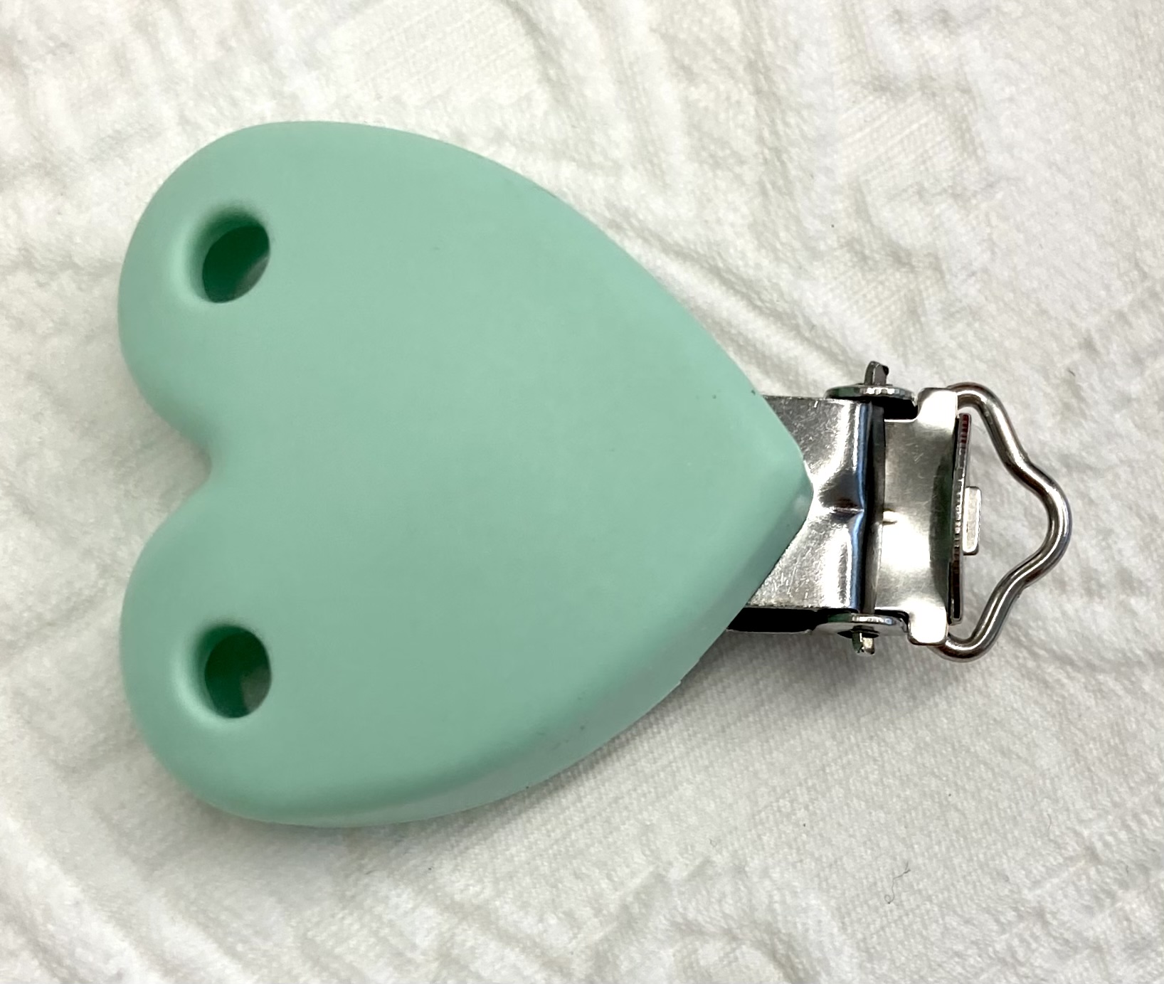 Silikon Formclips Herz mint