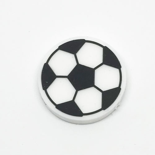 Beissmotiv Fussball zweifarbig klein schwarz-weiss  